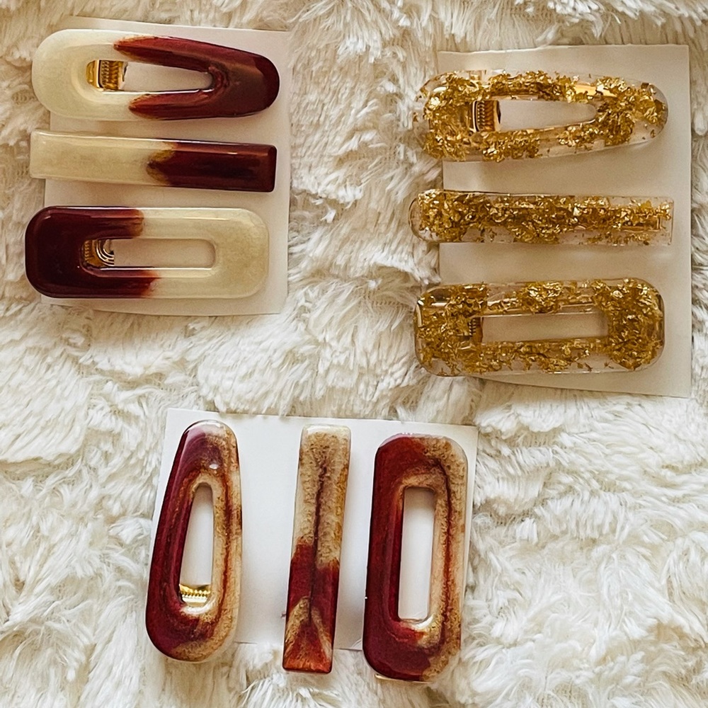 Resin hair clips